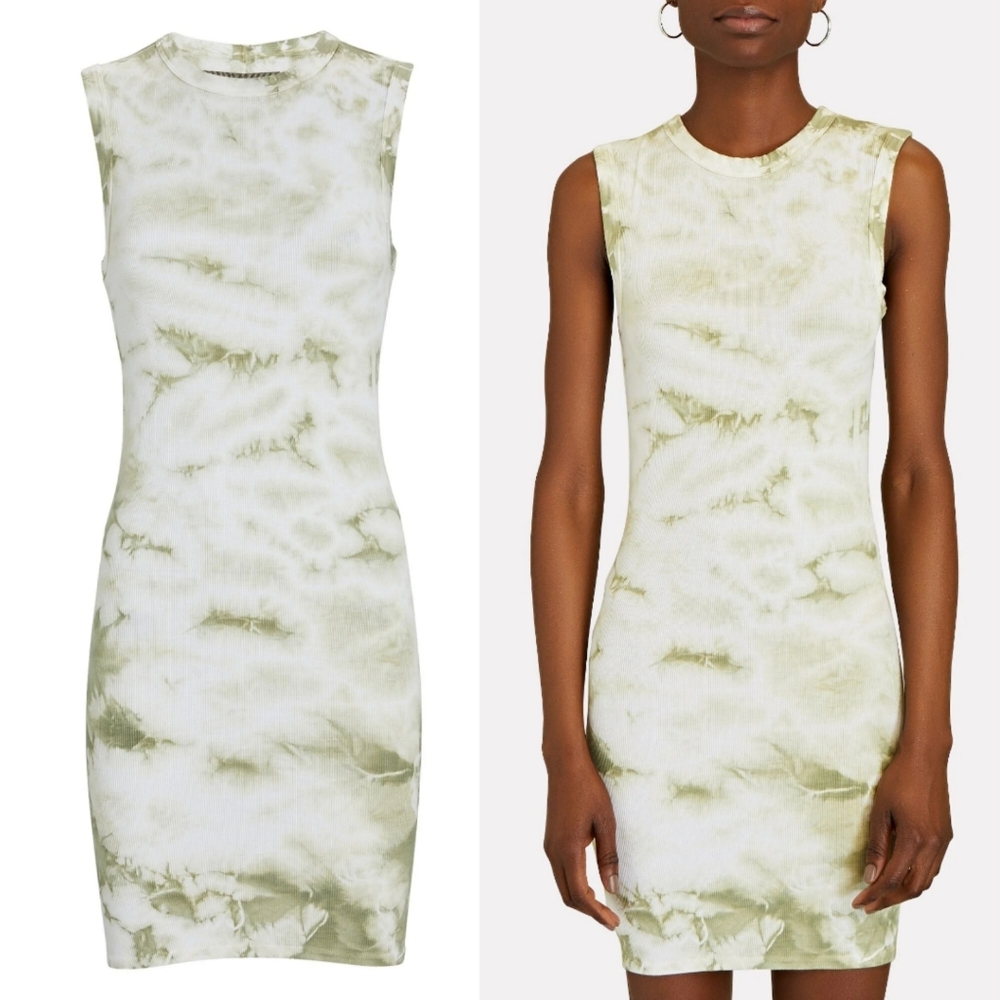 Enza Costa Silk Rib Tie-Dye Tank Dress Size S